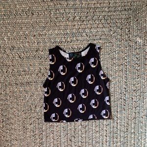 Vintage O mighty daft punk crop top